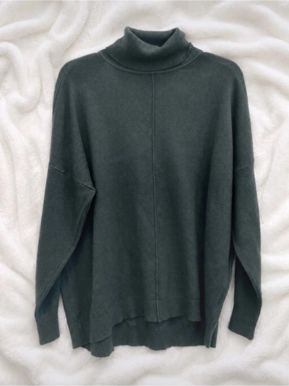 Zenana Outfitters Dark Green Cozy Turtleneck Sweater